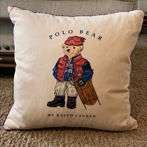 Polo Ralph Lauren 17” x 17” Winter Bear Pillow